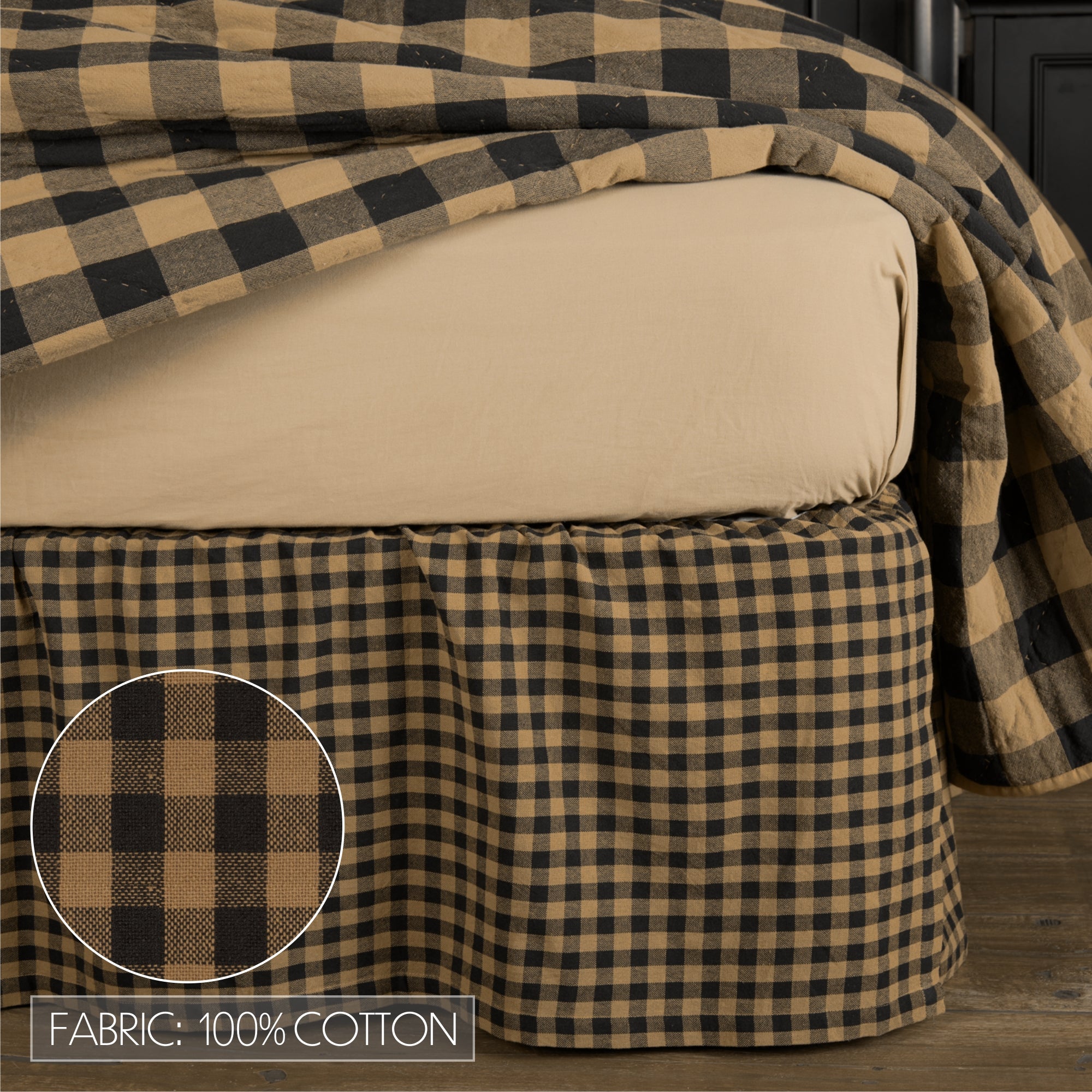 VHC Brands Crosswoods Patchwork Cotton Primitive Bedding Pre-Washed King Quilt, Dark Olive Green VHC Brands Crosswoods Patchwork Cotton Primitive Bedding Pre-Washed King Quilt, Dark Olive Green